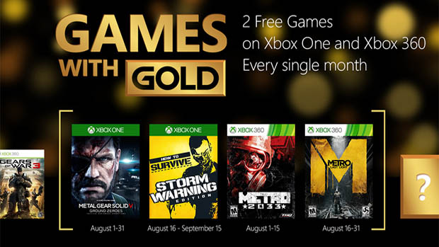 Estos son los juegos que estarán disponibles en Xbox Live Games with Gold en el mes de agosto